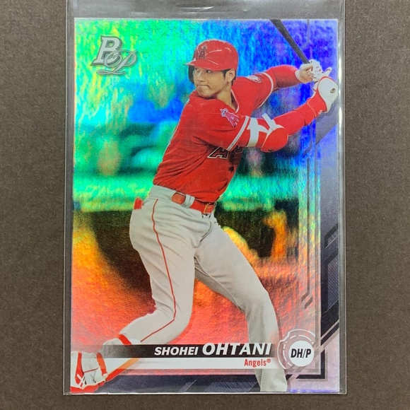 🔥⚾️SHOHEI OHTANI Holo Foil REFRACTOR Baseball Card • 2019 Topps ’Platinum’ - Picture 1 of 9
